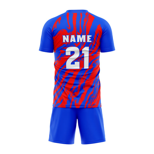 Red Blue Frenzy Soccer Jersey Set | SK007
