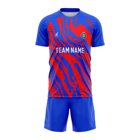 Red Blue Frenzy Soccer Jersey Set | SK007