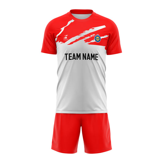 Crimson Red Inferno Soccer Jersey Set | SK010